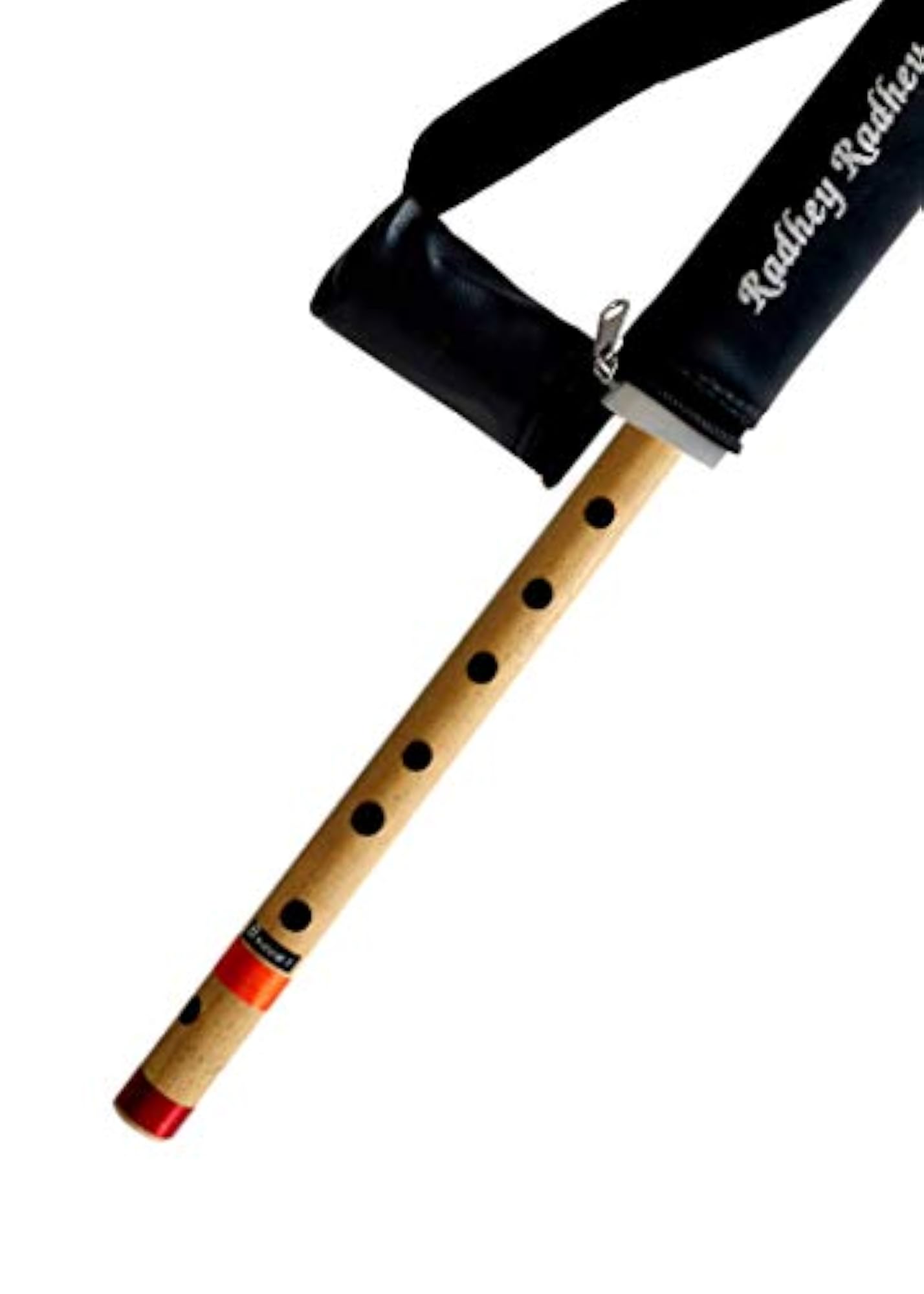 B Natural Base 7 Hole Bamboo Flute Bansuri with Flute Bag